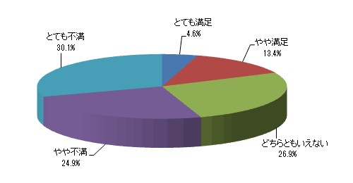 家庭での学習時間の満足度はどのくらいですか?